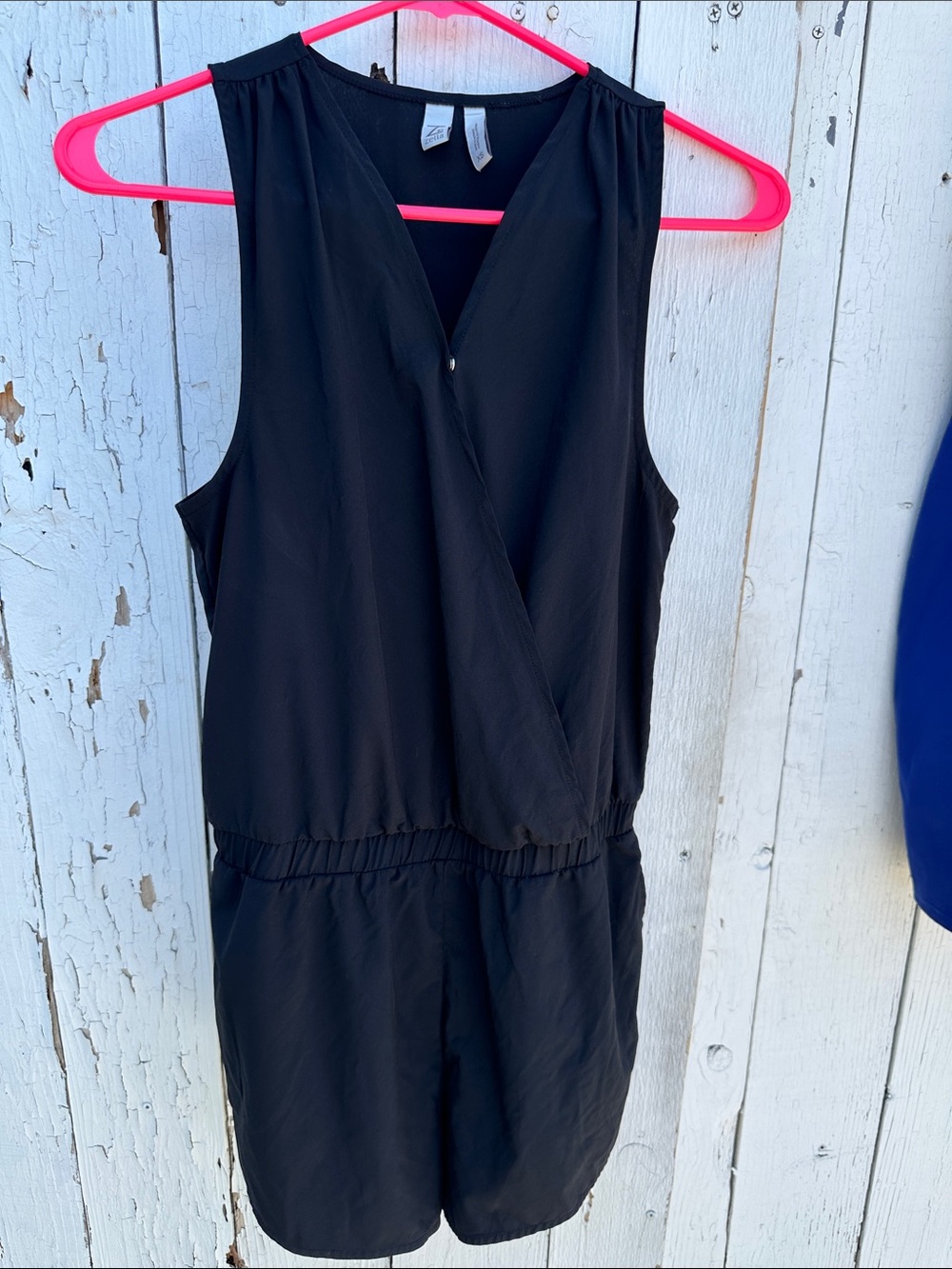 Zella Black Sleeveless Romper Shorts